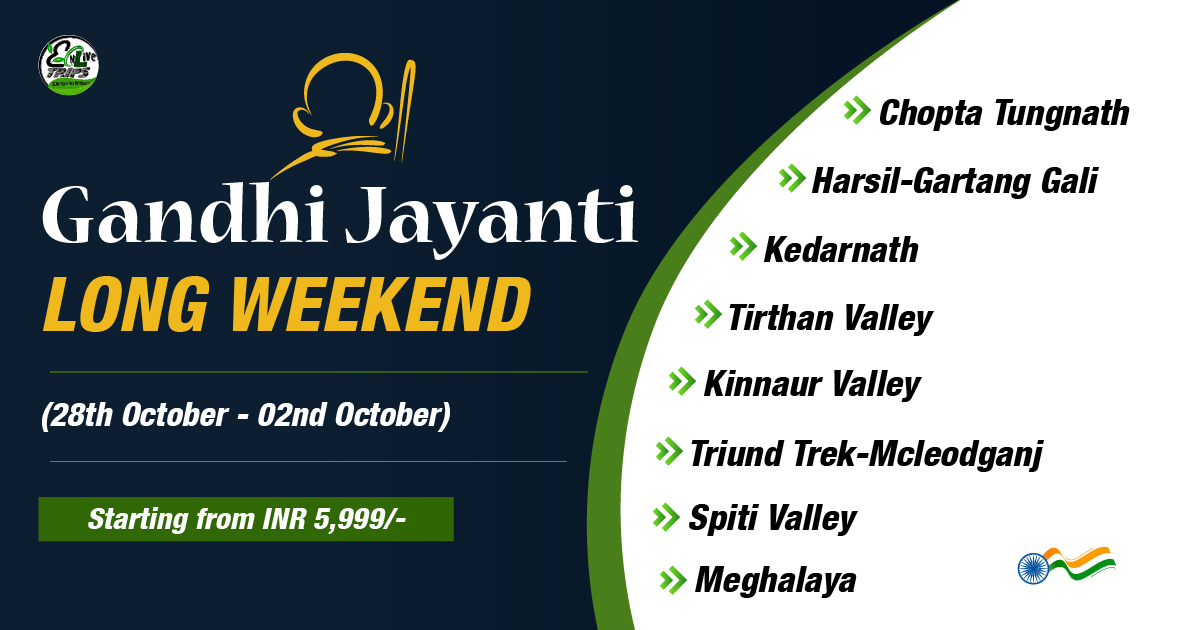 Top 10 Destinations to Visit on Gandhi Jayanti Long Weekend Trip